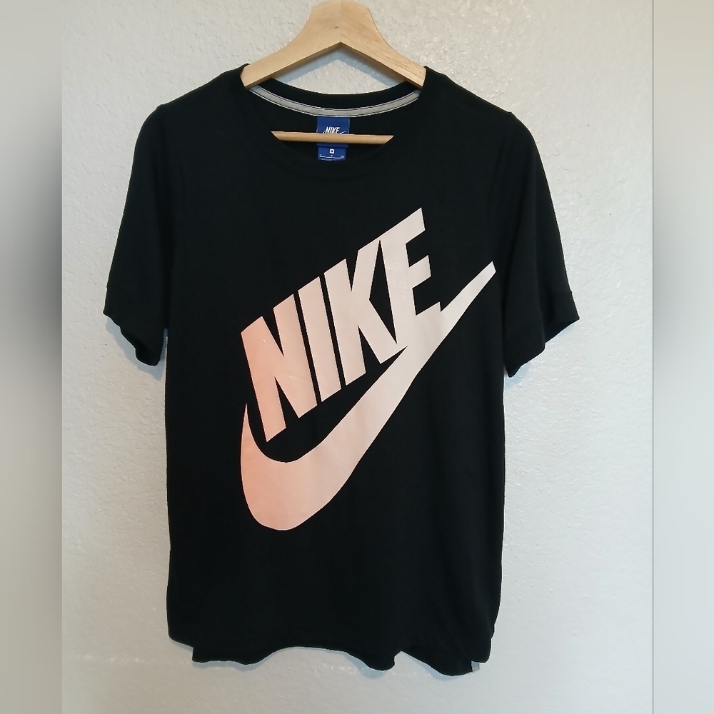 💚5/$25 Nike Black & Pink Ombre T-Shirt Signature Top Size Small
